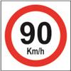 تابلوی "حداکثر سرعت 90 کیلومتر در ساعت" قطر 120 ورق گالوانیزه